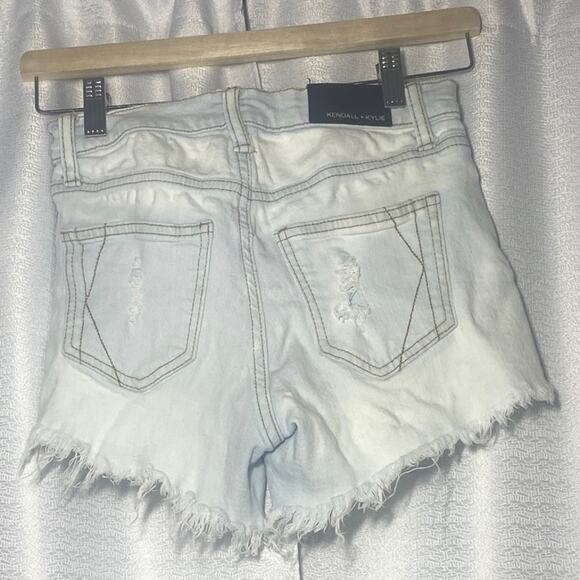 Kendall + Kylie Distressed Icon Short Shorts women size 0 - Picture 2 of 5